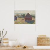 Monet - Haystacks Midday Poster (Keuken)
