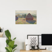 Monet - Haystacks Midday Poster (Thuiskantoor)