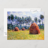 Monet - Haystacks op Giverny, 1884 Briefkaart (Voorkant / Achterkant)