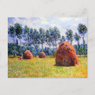 Monet - Haystacks op Giverny, 1884 Briefkaart