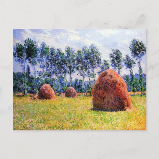 Monet - Haystacks op Giverny, 1884 Briefkaart (Voorkant)