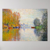 Monet - Herfst op de Seine bij Argenteuil Poster (Voorkant)