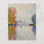 Monet - herfst op de Seine in Argenteuil  Briefkaart<br><div class="desc">De herfst van de Seine in Argenteuil,  een beroemd kunstschilderij van de Franse impressionistische kunstenaar Claude Monet</div>