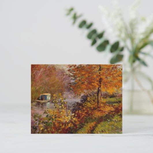 Monet - Het Atelierboot Briefkaart (Staand voorkant)