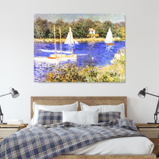 Monet - Het bekken in Argenteuil Canvas Afdruk (Insitu (Slaapkamer))