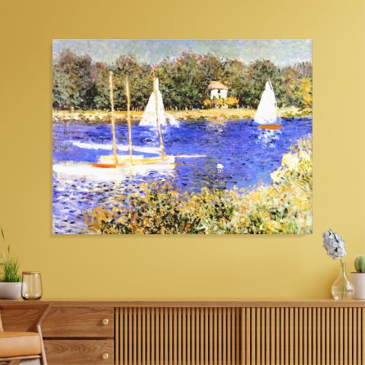 Monet - Het bekken in Argenteuil Canvas Afdruk (Insitu (Woonkamer))