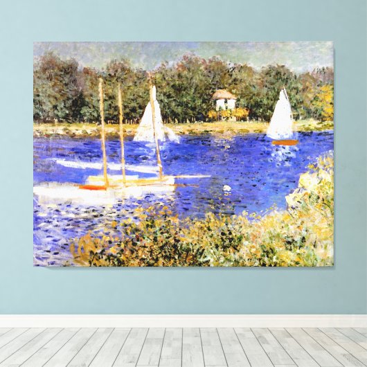 Monet - Het bekken in Argenteuil Canvas Afdruk (Insitu (Houten vloer))