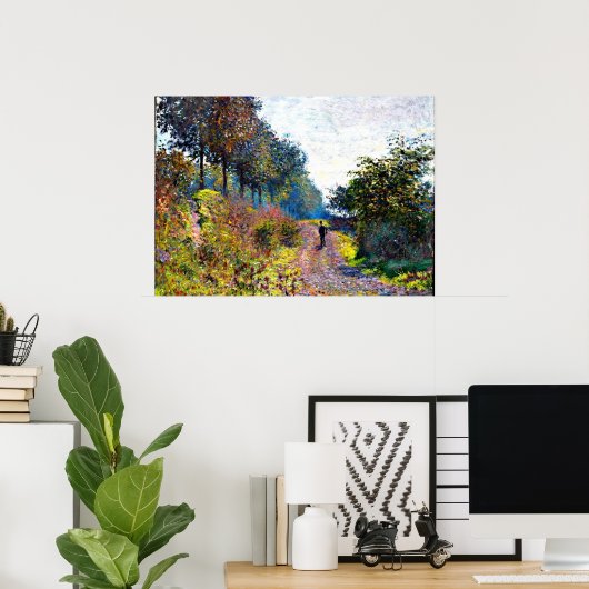 Monet - Het beschermde Weg Poster (Thuiskantoor)