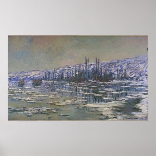Monet - Het Breken Van Het Ijs Poster (Voorkant)
