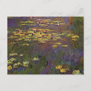 MONET het Briefkaart van Waterlelies 1920