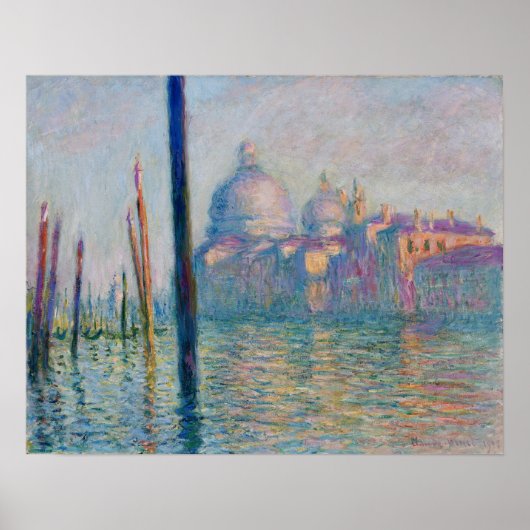 Monet - het Grote Kanaal in Venetië 1908 Poster (Voorkant)