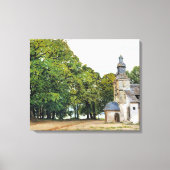 Monet - Het kunstwerk Kapel Notre-Dame Canvas Afdruk (Voorkant)