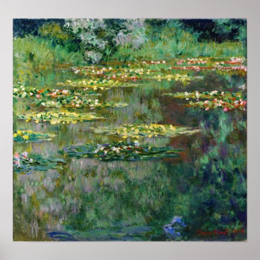 Monet - Het Nympheas-bassin Poster (Voorkant)