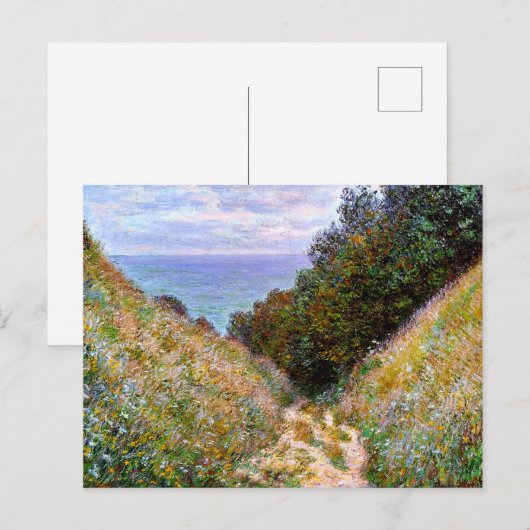 Monet - Het pad bij La Cavee, Pourville, Briefkaart (Voorkant / Achterkant)
