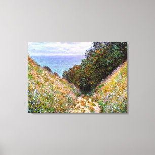 Monet - Het pad bij La Cavee, Pourville Canvas Afdruk
