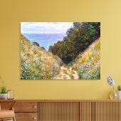 Monet - Het pad bij La Cavee, Pourville Canvas Afdruk (Insitu (Woonkamer))