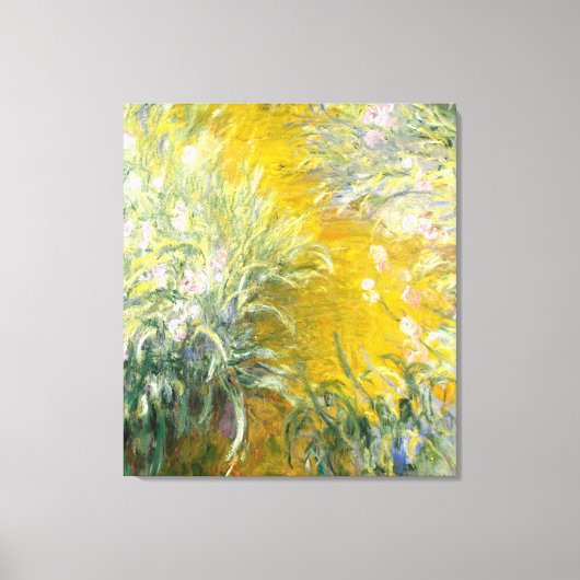 Monet,Het pad door de irissen Canvas Afdruk (Voorkant)