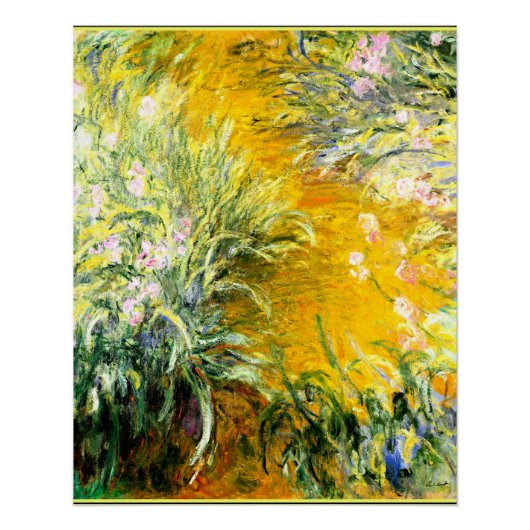 Monet - Het pad door de Irissen, Perfect Poster (Voorkant)