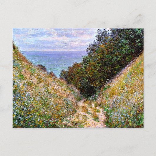 Monet - Het pad in La Cavee, Pourville, Briefkaart (Voorkant)