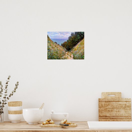 Monet - Het pad in La Cavee, Pourville Poster (Keuken)