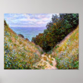 Monet - Het pad in La Cavee, Pourville Poster (Voorkant)