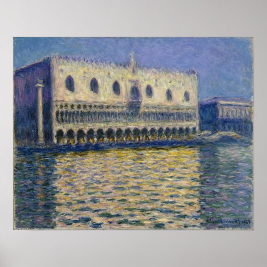 Monet - Het paleis van Doges (Le Palais Ducal) Poster (Voorkant)