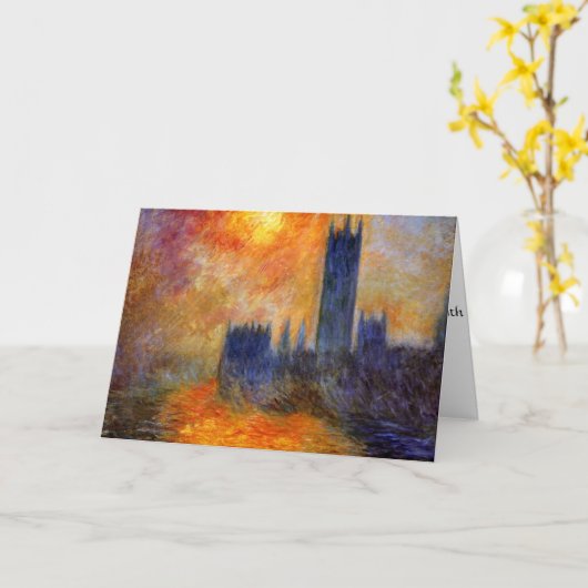 Monet - het Parlement in de zon - Kaart (Gele Bloem)