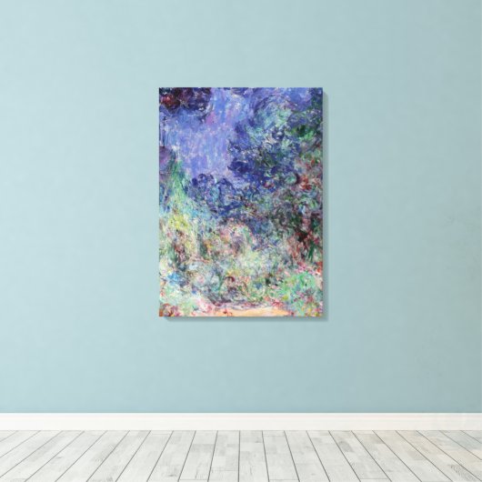Monet - Het Parlement, Uitzicht van de Roos Garden Canvas Afdruk (Insitu (Houten vloer))