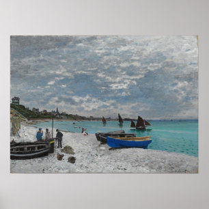 Monet - het strand bij sainte Adresse Poster