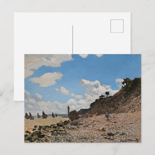 Monet - Het strand van Honfleur Briefkaart (Voorkant / Achterkant)