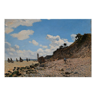 Monet - Het strand van Honfleur Perfect Poster