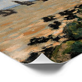 Monet - Het strand van Honfleur Perfect Poster (Hoek)