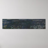 Monet - Het water laat groene reflecties zien Poster (Voorkant)