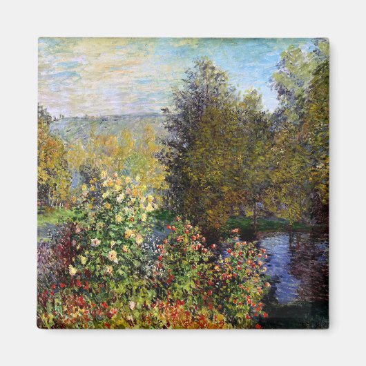 Monet - Hoek van de tuin in Montgeron Magneet (Voorkant)