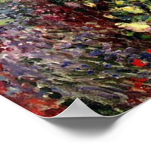 Monet - Hoek van de tuin in Montgeron Poster (Hoek)