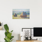 Monet - Hooibergen einde van de zomer Poster (Thuiskantoor)