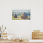 Monet - Hooibergen einde van de zomer Poster (Keuken)
