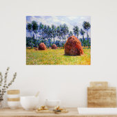Monet - Hooiopperslagen in Giverny, 1884, Poster (Keuken)