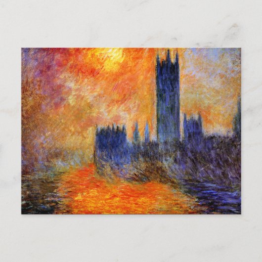 Monet - House of Parliament Sun Briefkaart (Voorkant)
