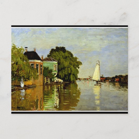 Monet - Houses op de Achterzaan Briefkaart (Voorkant)