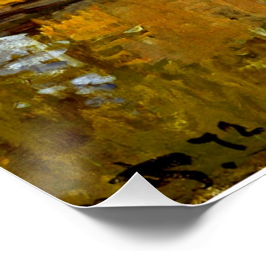 Monet - Houses op de Achterzaan Perfect Poster (Hoek)