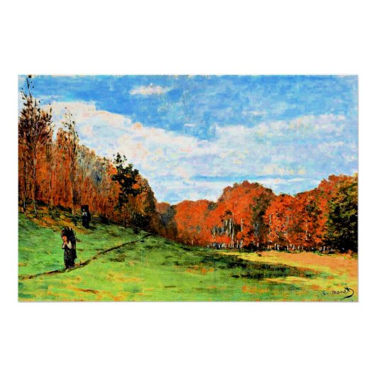 Monet - Houtdragers in Fontainebleau Perfect Poster (Voorkant)