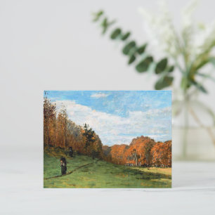 Monet, Houthakkers in het Fontainebleau bos, Briefkaart
