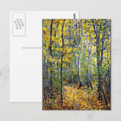 Monet - Houtlanen, , fijngemaakt bebost gebied Briefkaart (Voorkant / Achterkant)