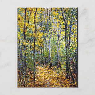 Monet - Houtlanen, , fijngemaakt bebost gebied Briefkaart