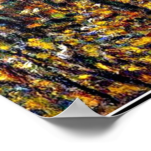 Monet - Houtlanen, , fijngemaakt bebost gebied Poster (Hoek)