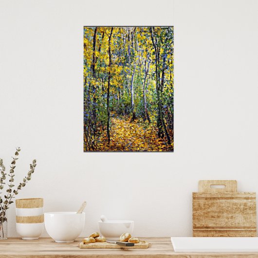 Monet - Houtlanen, , fijngemaakt bebost gebied Poster (Keuken)