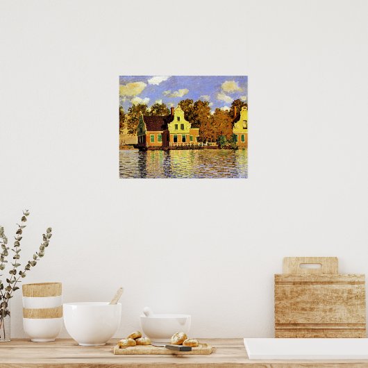 Monet - Huizen aan de Zaan bij Zaandam, Poster (Keuken)