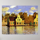 Monet - Huizen aan de Zaan bij Zaandam, Poster (Voorkant)