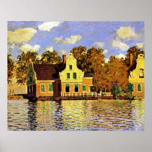 Monet - Huizen aan de Zaan bij Zaandam, Poster
